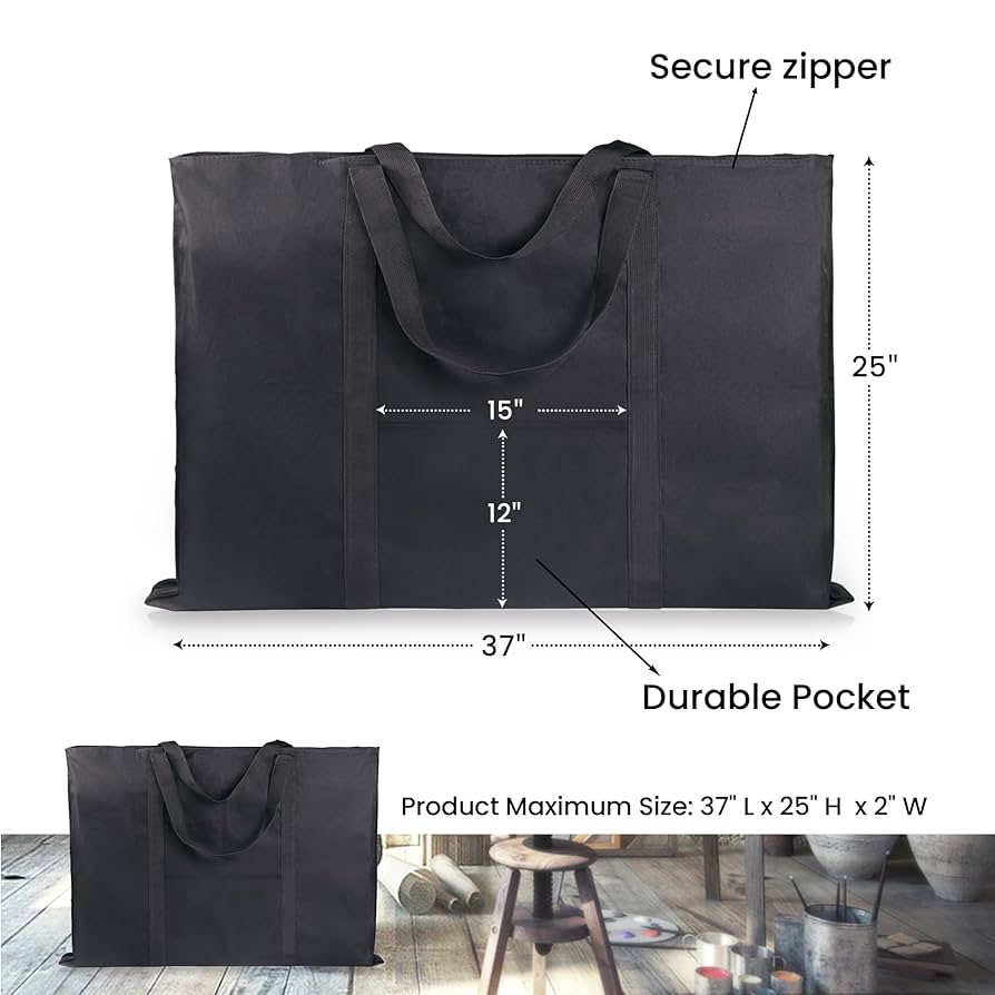 Amazon.com: JJRING Dacron Light Weight Art Portfolio Tote